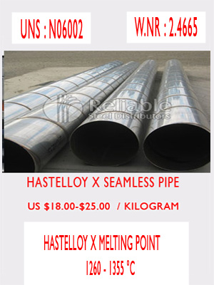 Hastelloy X pipe price