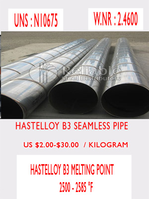 Hastelloy B3 pipe price